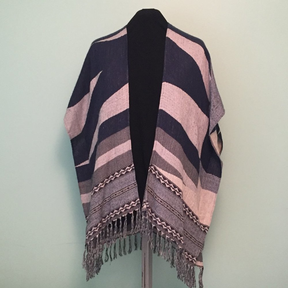 American Eagle Outfitters Santa Fe Boho Duster – Wool Blend Wrap, One Size
